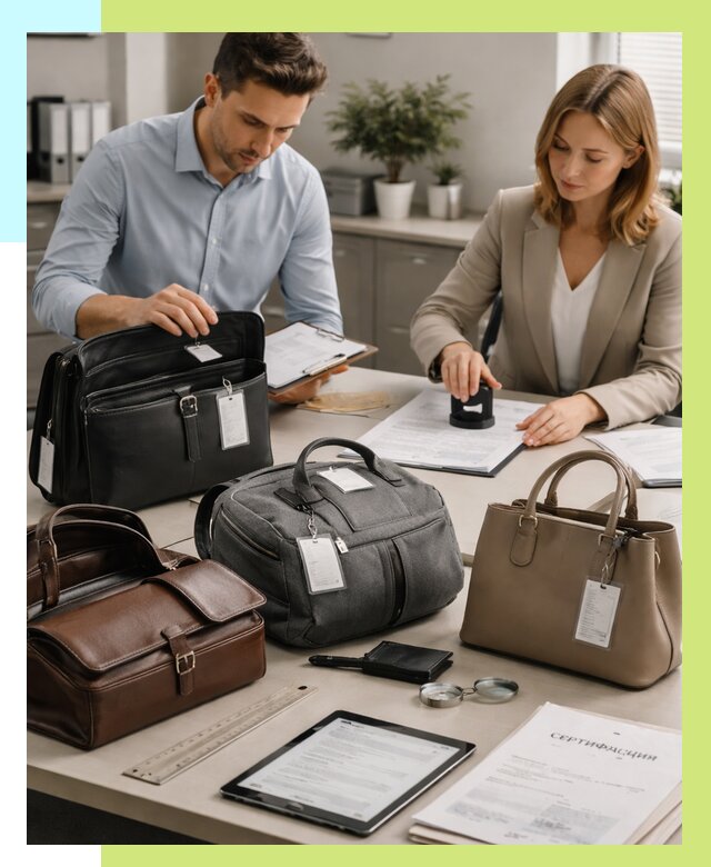 Сертификация сумок в Пскове от 7613 руб. | Алешин-Пск