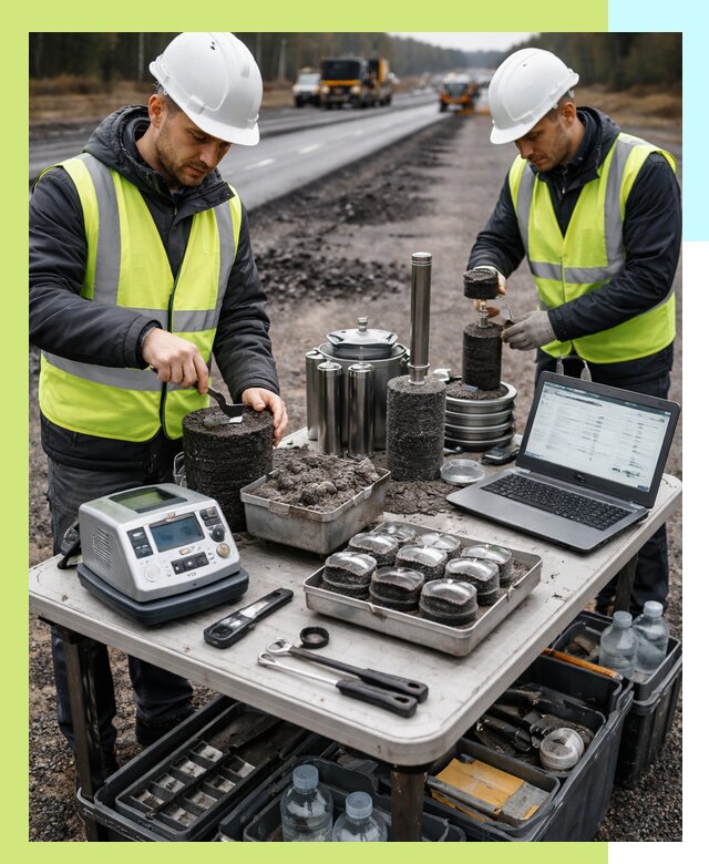 Сертификация асфальта: испытания и подтверждение в Пскове