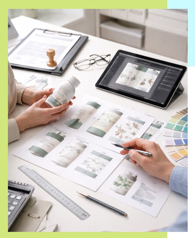 Профессиональная разработка дизайна и текста этикетки продукции в Пскове