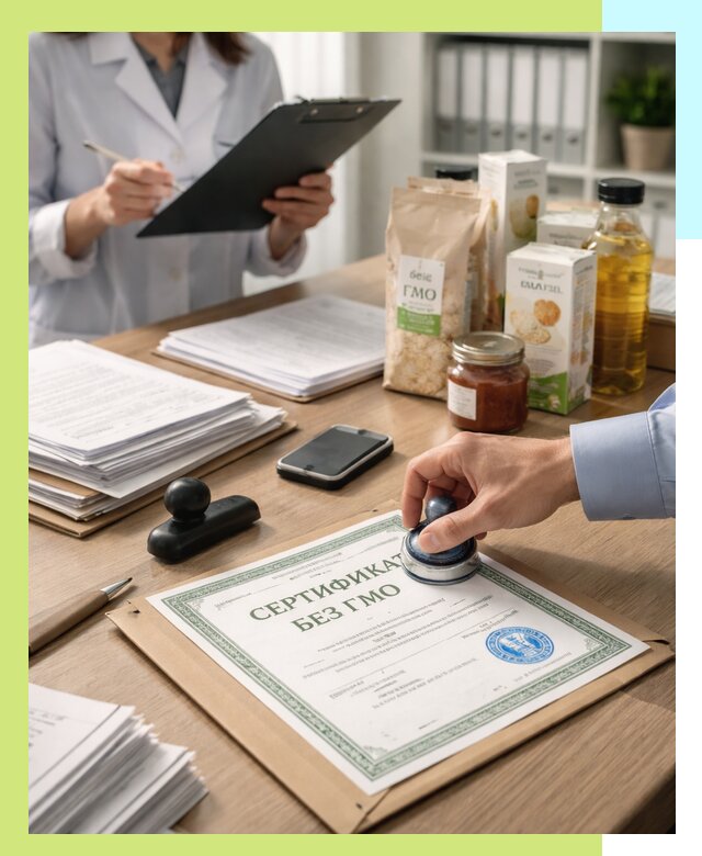Получение сертификата Без ГМО для продукции в Пскове
