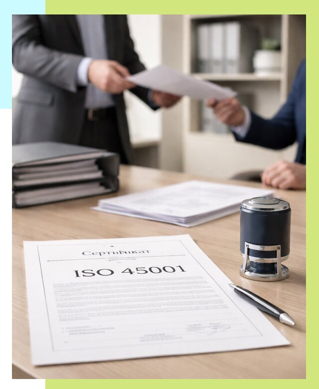 Сертификат ISO 45001 в Пскове под ключ от 45675 р. | Алешин-Пск